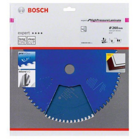 2608644361 BOSCH Panza fierastrau circular stationar, 260x30x2.8mm,80T
