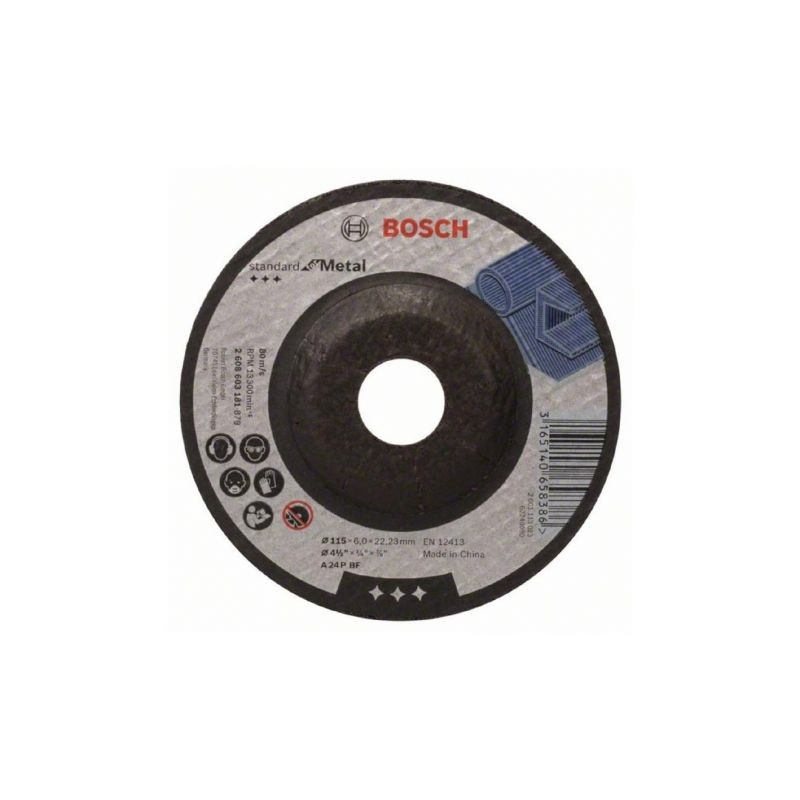 2608603182 BOSCH Disc de degrosare cu degajare, metal, 125x22.23x6 mm