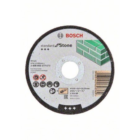 2608603178 BOSCH Disc taiere piatra drept, 125x22.23x3 mm