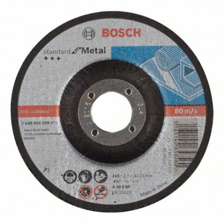 2608603161 BOSCH Disc abraziv pentru debitat metal, 180x22.23x2.5 mm