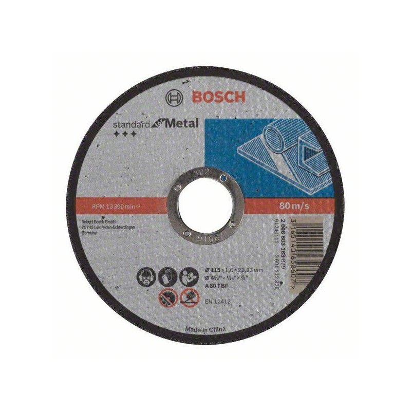 2608603164 BOSCH Disc abraziv pentru debitat metal, 115x22.23x2.5 mm