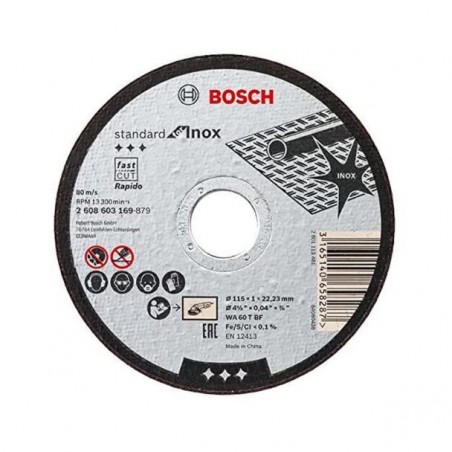 2608603170 BOSCH Disc abraziv pentru debitat inox, 115x22.23x1.6 mm