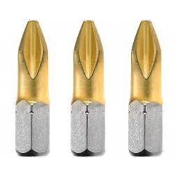 2607001546 BOSCH Set 3 biti de insurubare PH2, lungime 25 mm, hex 1/4"