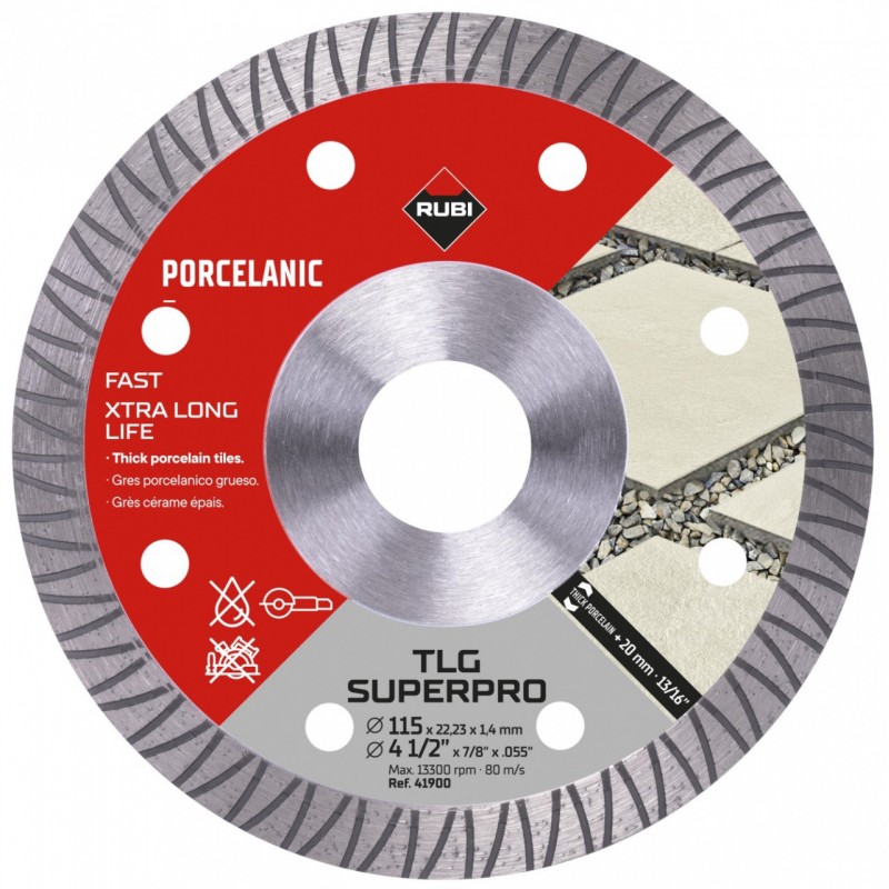 Disc diamantat pt. portelan si placi foarte dure 115x22,2mm, TLG 115 SuperPro