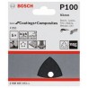 2608605193 BOSCH Set 5 foi abrazive pentru piatra,93mm,6 orificii,G100
