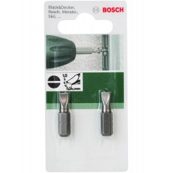 2609255912 BOSCH Set 2 biti drepti, prindere hex 1/4", 1.6x8.0mm, 25mm