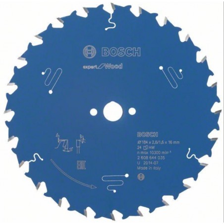 2608644035 BOSCH Panza de ferastrau circular, lemn, 184x16x2.6 mm, 24T