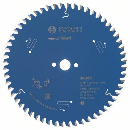 2608644037 BOSCH Panza de ferastrau circular, lemn, 184x16x2.6 mm, 56T