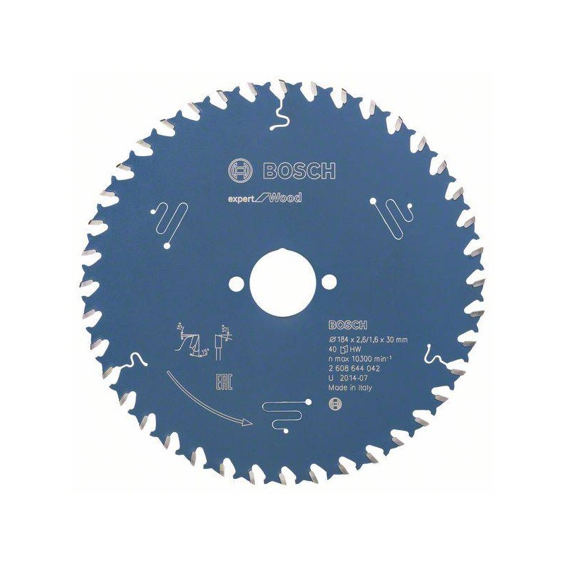 2608644042 BOSCH Panza de ferastrau circular, lemn, 184x30x2.6 mm, 40T