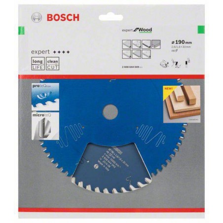 2608644049 BOSCH Panza de ferastrau circular, lemn, 190x30x2.6 mm, 48T