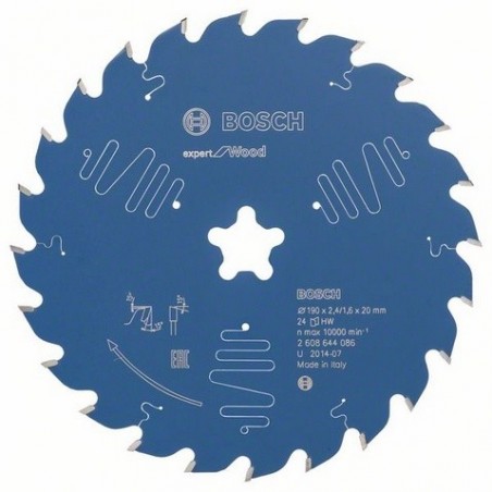 2608644086 BOSCH Panza de ferastrau circular, lemn, 190x2.4 mm, 24T
