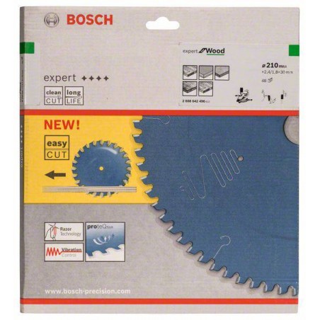 2608642496 BOSCH Panza de ferastrau circular, lemn, 210x30x2.4 mm, 48T