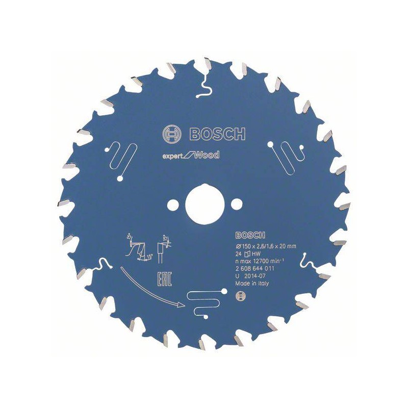 2608644011 BOSCH Panza fierastrau circular lemn, 150x20x2.6 mm, 24T
