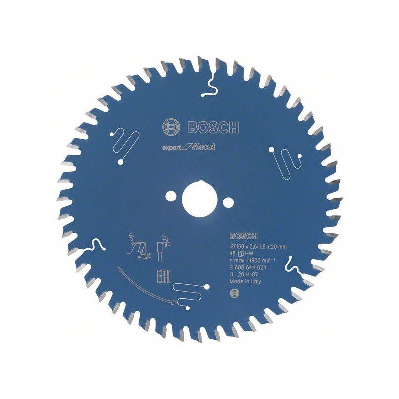 2608644021 BOSCH Panza fierastrau circular lemn,160x20x2.6mm, 48 T