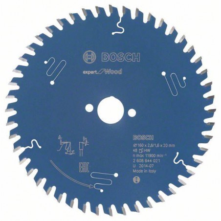 2608644021 BOSCH Panza fierastrau circular lemn,160x20x2.6mm, 48 T