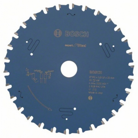 2608643054 BOSCH Panza fierastrau circular pentru otel, 160x20x2mm,30T
