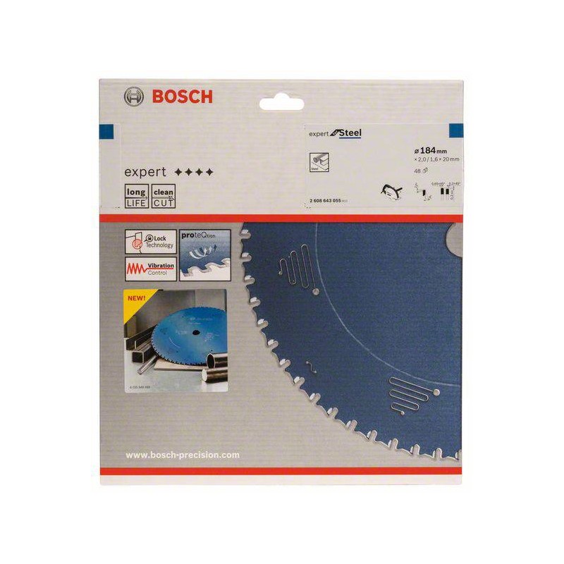 2608643055 BOSCH Panza fierastrau circular pentru otel,184x20x2mm, 48T