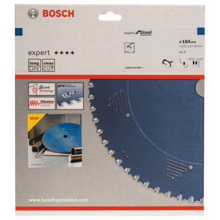 2608643055 BOSCH Panza fierastrau circular pentru otel,184x20x2mm, 48T