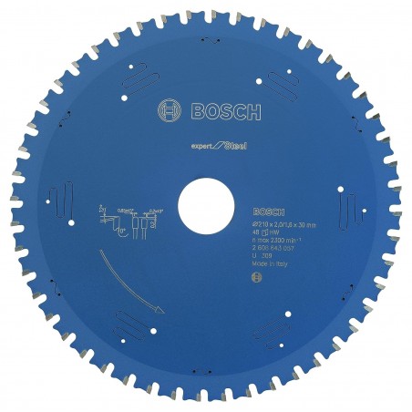 2608643057 BOSCH Panza fierastrau circular pentru otel,210x30x2mm, 48T