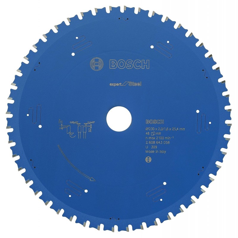 2608643058 BOSCH Panza fierastrau circular pentru otel,230x25.4x2mm, 48T