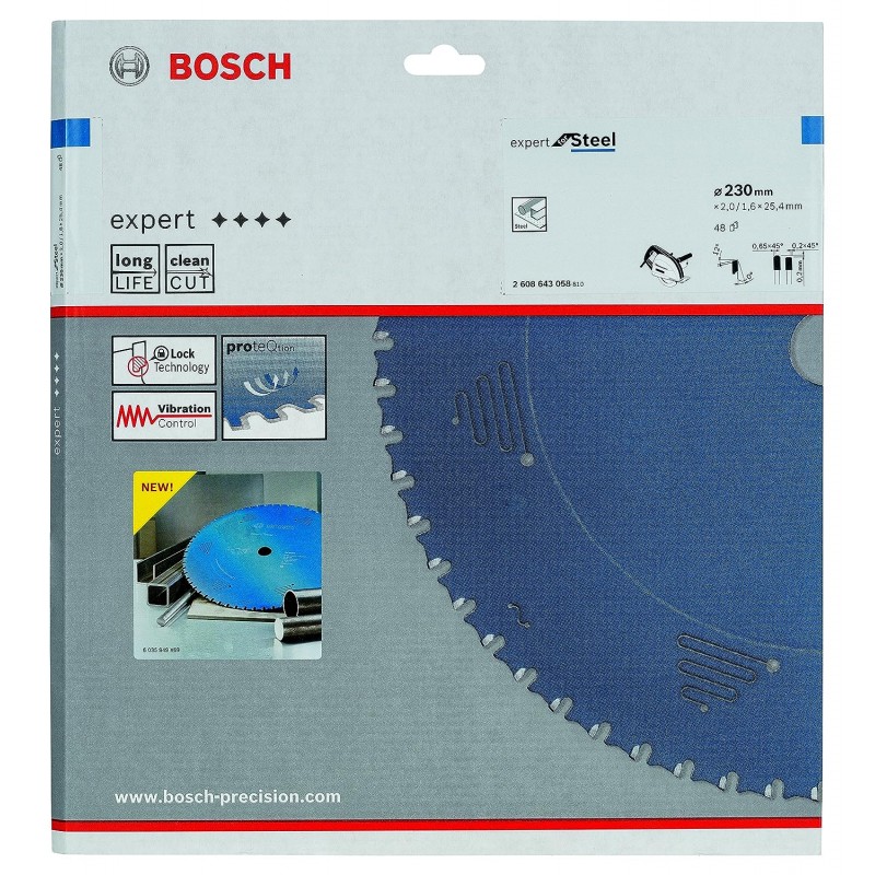 2608643058 BOSCH Panza fierastrau circular pentru otel,230x25.4x2mm, 48T