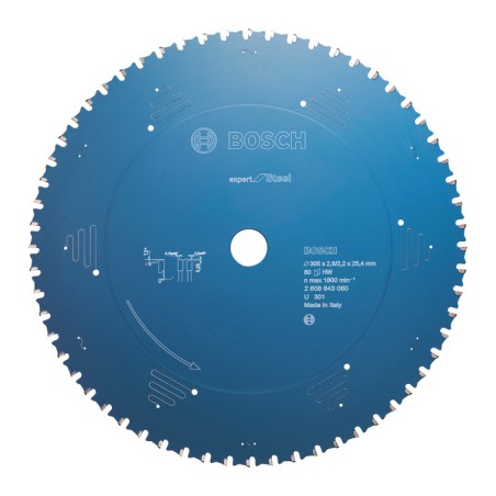 2608643060 BOSCH Panza fierastrau circular pentru otel,305x25.4x2.6mm,60T