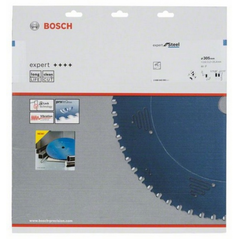 2608643061 BOSCH Panza fierastrau circular pentru otel,305x25.4x2.6mm,80T