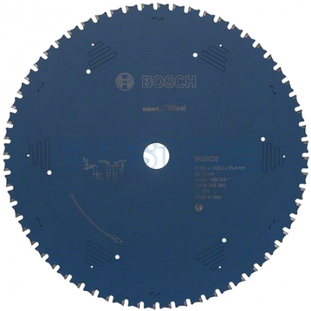 2608643062 BOSCH Panza fierastrau circular pentru otel,355x25.4x2.6mm,80T