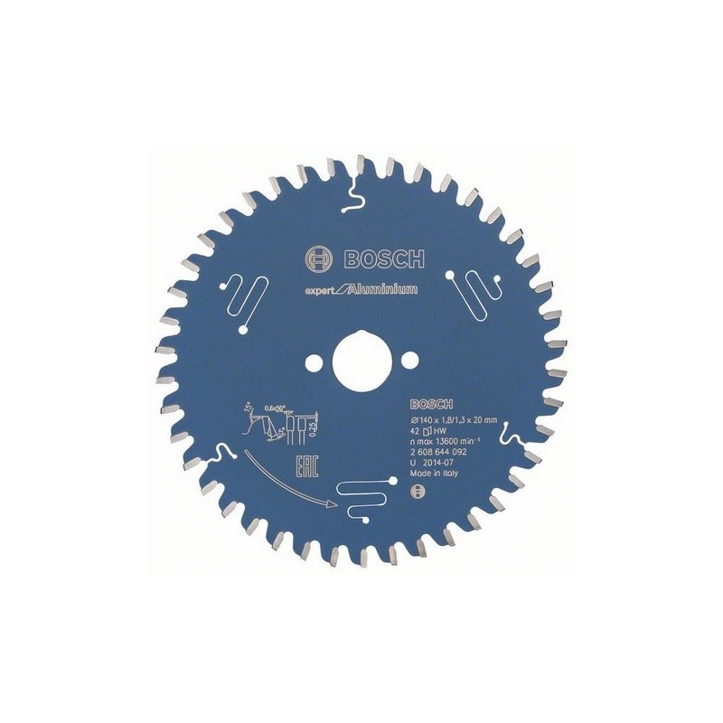 2608644092 BOSCH Panza fierastrau circular, aluminiu, 140x20x1.8mm,42T