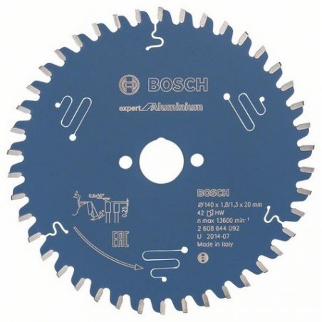 2608644092 BOSCH Panza fierastrau circular, aluminiu, 140x20x1.8mm,42T
