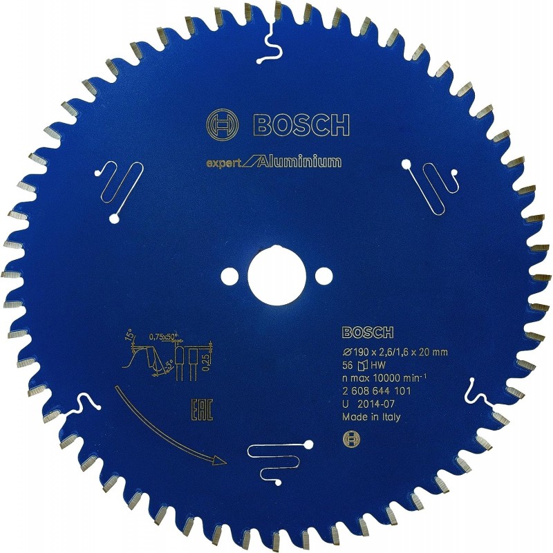 2608644101 BOSCH Panza fierastrau circular, aluminiu, 190x20x2.6mm,56T