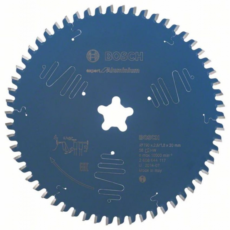 2608644117 BOSCH Panza fierastrau circular,aluminiu,190mm,58T,gaura stea