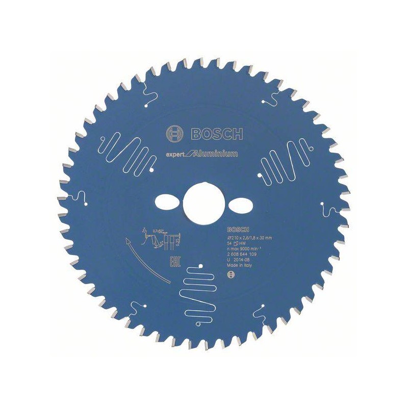 2608644109 BOSCH Panza fierastrau circular,aluminiu, 210x30x2.6mm, 54T