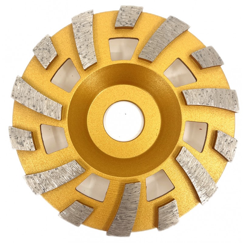 Disc cupa diamantata cu dinti alternativi pentru slefuire rapida de Beton si Abrazive 115mmx22,2mm PREMIUM