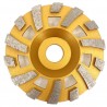Disc cupa diamantata cu dinti alternativi pentru slefuire rapida de Beton si Abrazive 115mmx22,2mm PREMIUM