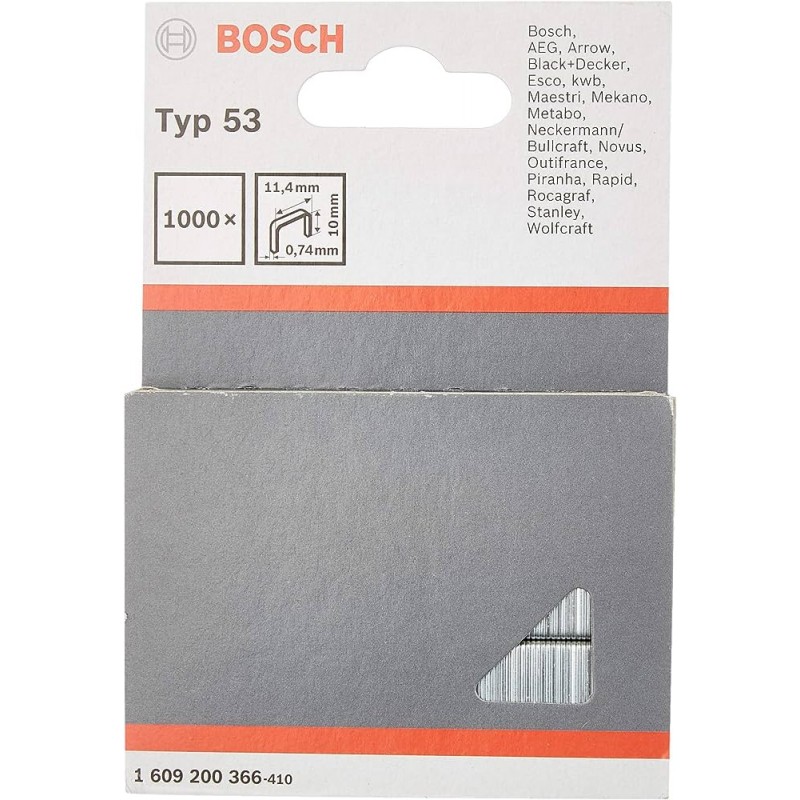 1609200366 BOSCH Set 1000 capse din sarma fina tip 53, 11.4x10 mm