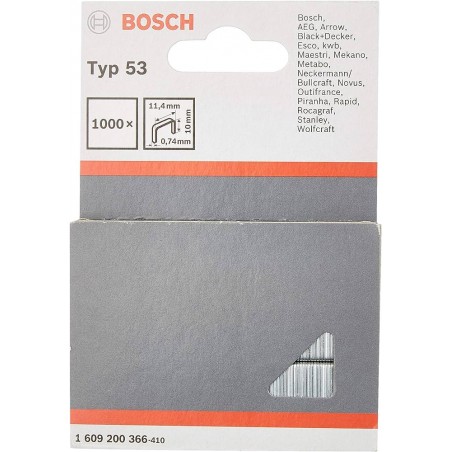 1609200366 BOSCH Set 1000 capse din sarma fina tip 53, 11.4x10 mm