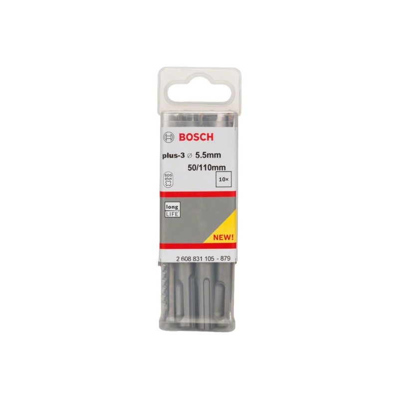 2608831105 BOSCH Set 10 burghie pentru beton, SDS-Plus, 5.5x50x110 mm