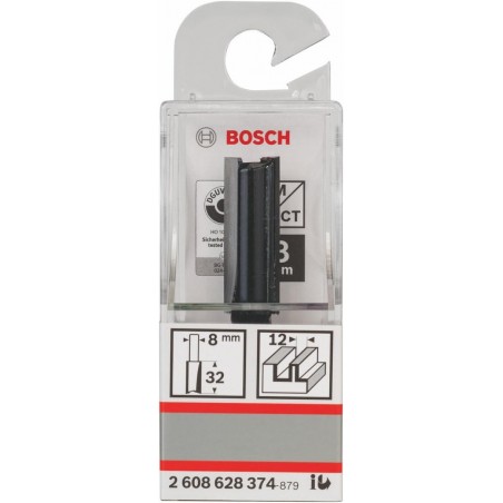 2608628374 BOSCH Freza pentru caneluri, lemn, 12x32x62 mm, tija 8 mm