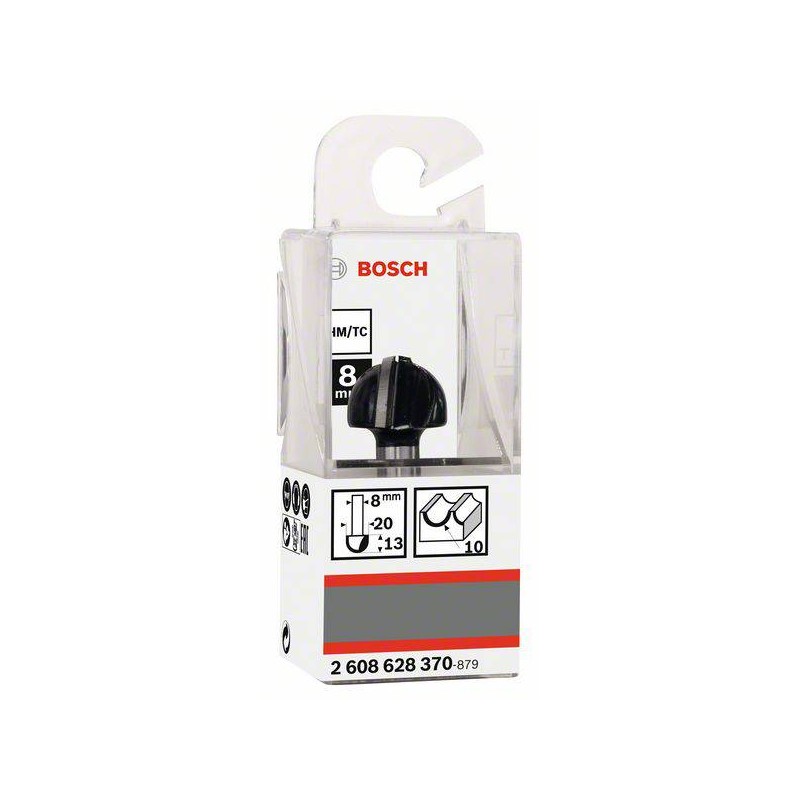 2608628370 BOSCH Freza raionat,convexa,cu doua taisuri,20x46mm,tija8mm