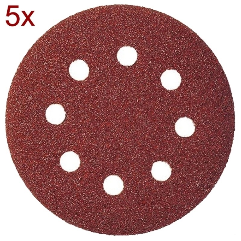 2609256A26 BOSCH Set 5 foi abrazive, slefuitor, granulatie 180, 8gauri