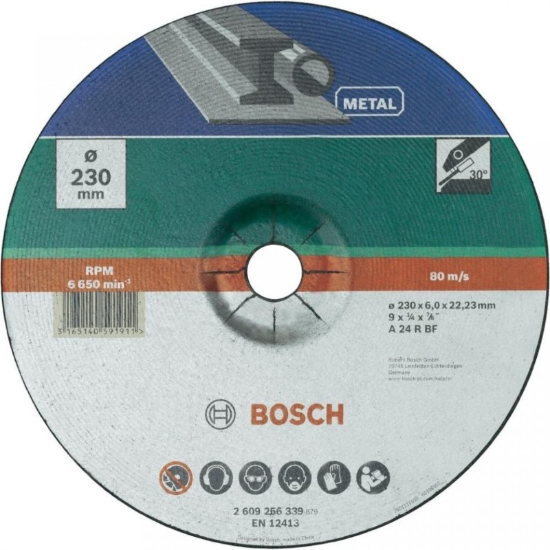 2609256339 BOSCH Disc de degrosare, pentru metal, 230 x 6.0 x 22.23 mm