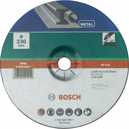 2609256339 BOSCH Disc de degrosare, pentru metal, 230 x 6.0 x 22.23 mm