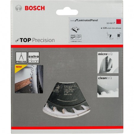 2608642129 BOSCH Top Precision Laminated Panel,120x20x2.8/3.6mm,12+12T