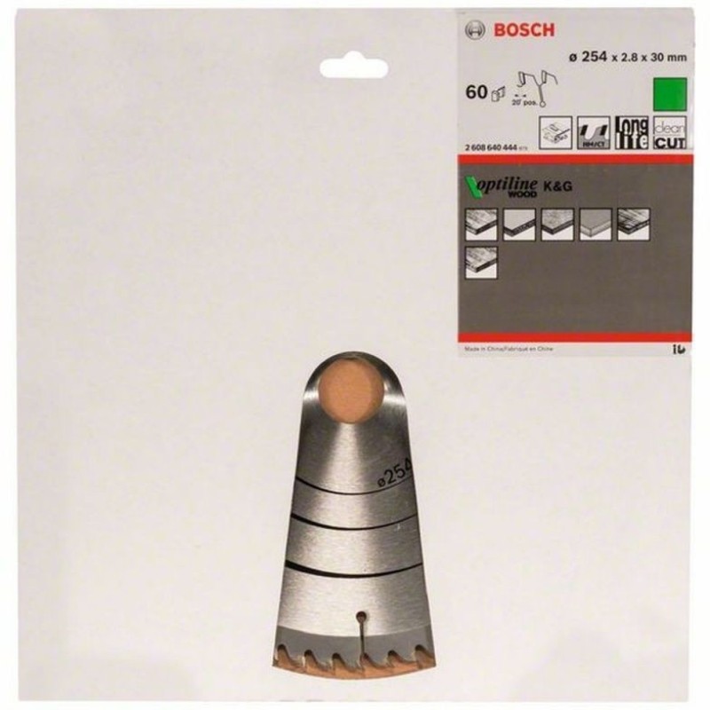 2608640444 BOSCH Panza fierastrau circular de banc, 254 x30x2.8mm, 60T