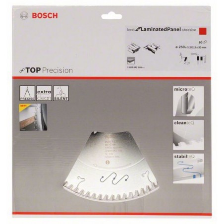 2608642109 BOSCH Panza Best For Laminated, 250x30x3.2/2.2 mm, 80T