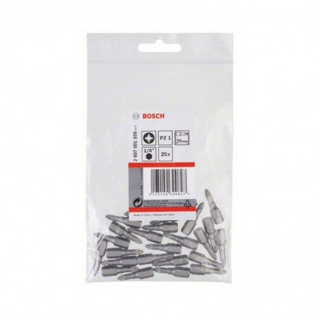2607001556 BOSCH Set 25 Capete de surubelnita extra dure PZ1,25 mm