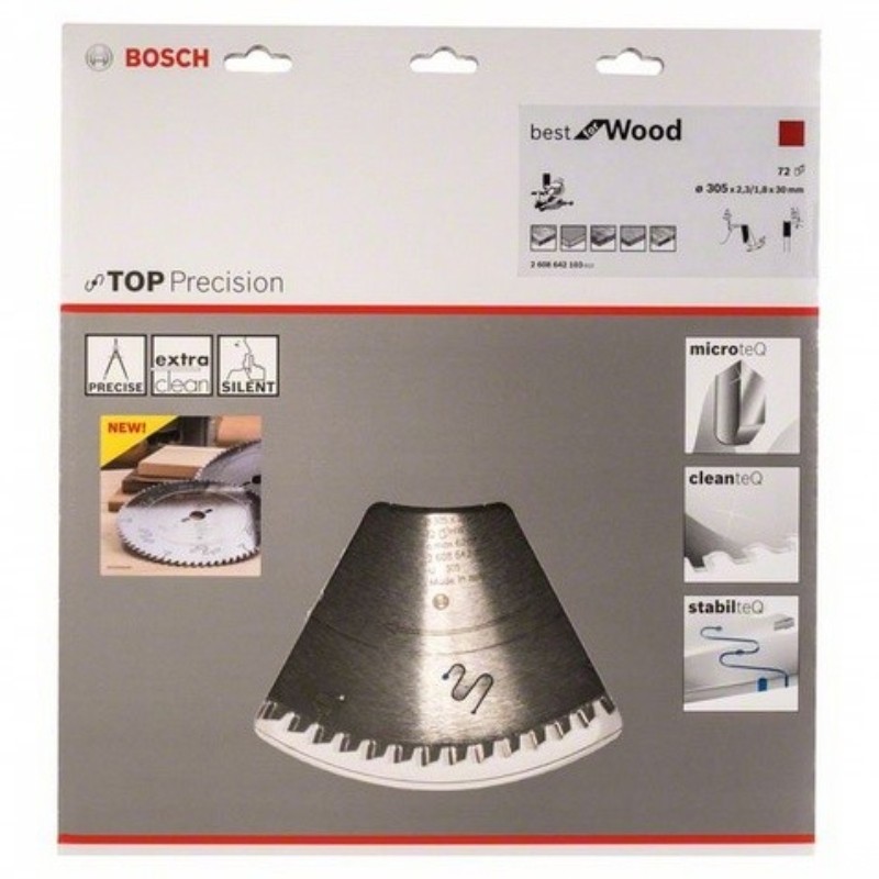 2608642103 BOSCH Panza ferastrau circular, 305x2.3/1.8x30 mm, 72 T
