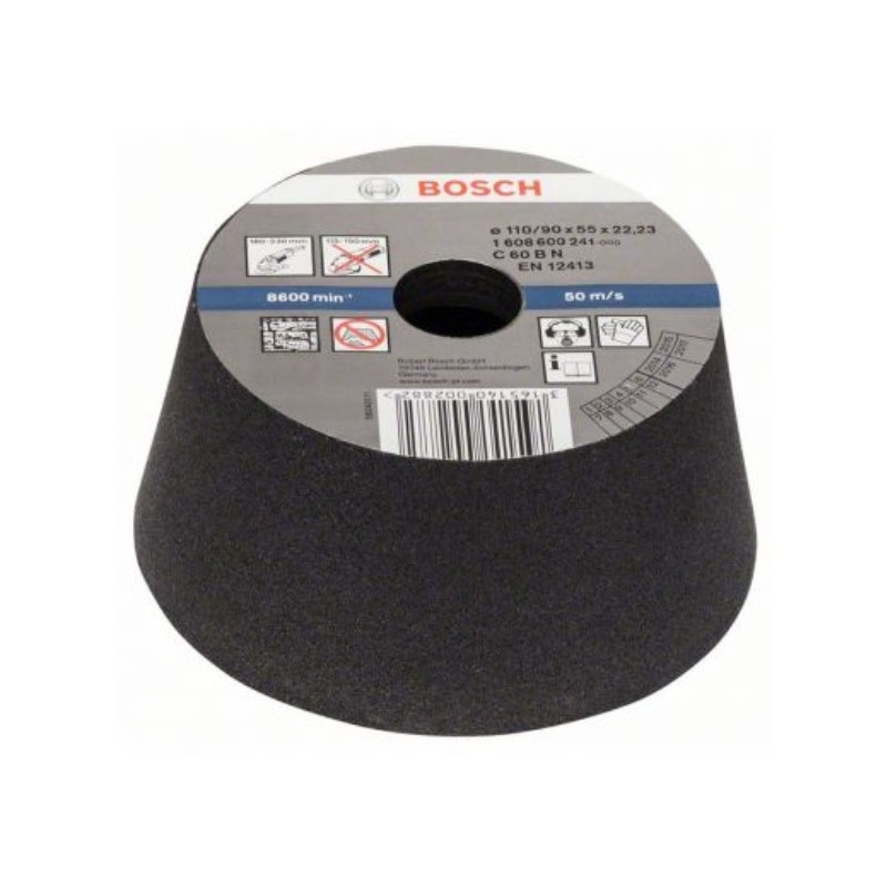 1608600241 BOSCH Piatra conica slefuit piatra, beton, granulatie 60