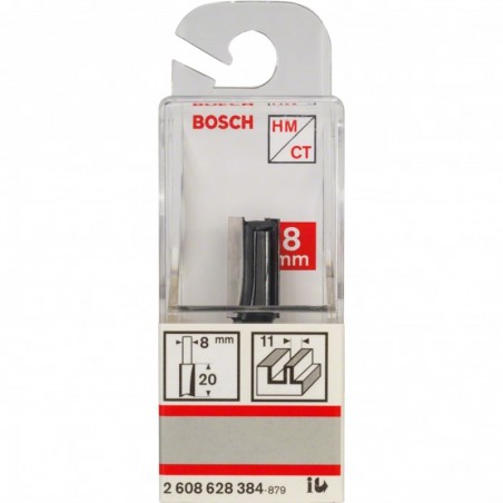 2608628384 BOSCH Freza caneluri doua taisuri, 11x19.6x51 mm, tija 8 mm